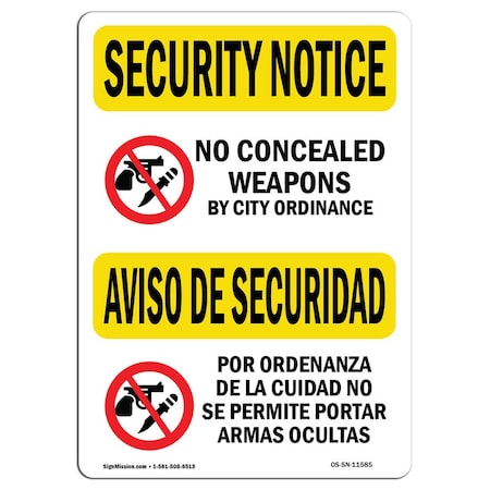 OSHA SECURITY NOTICE, 10 Height, 14 Width, Decal